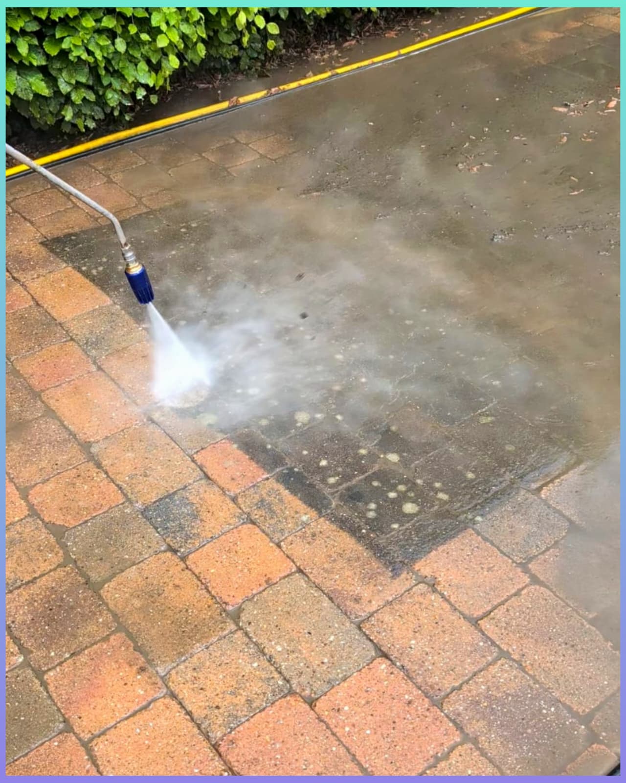An exterior cleaning surface washer in action from Boston Jet Wash.