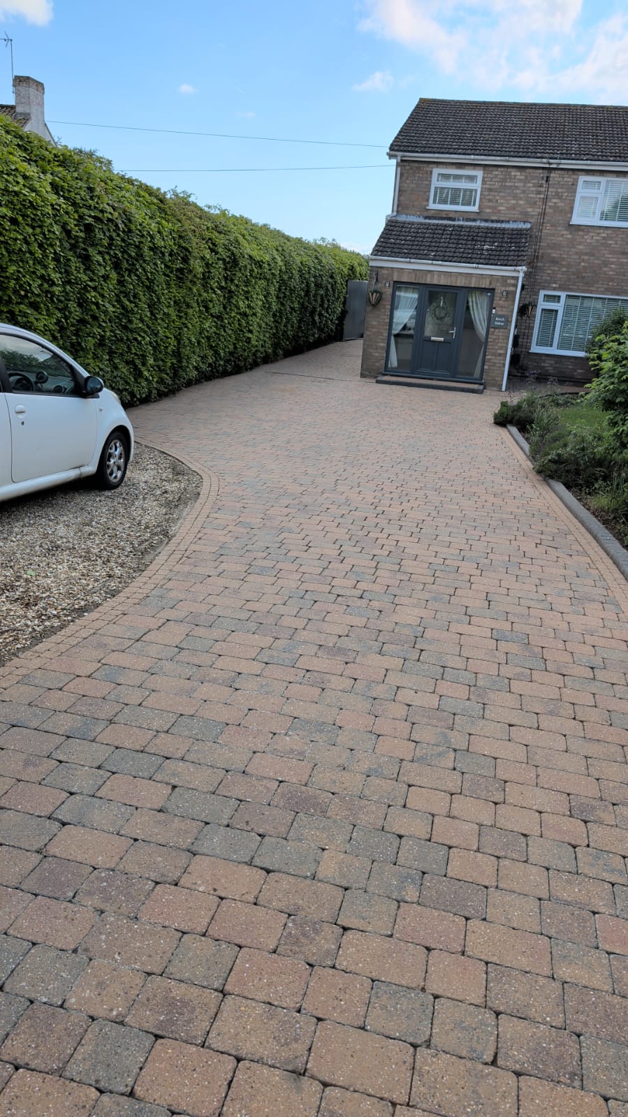Block paving cleaning by Boston Jet Wash